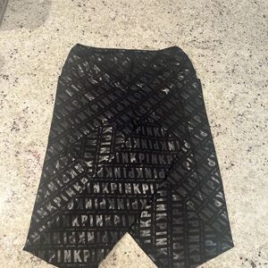 PINK Victoria's Secret Black Logo Leggings